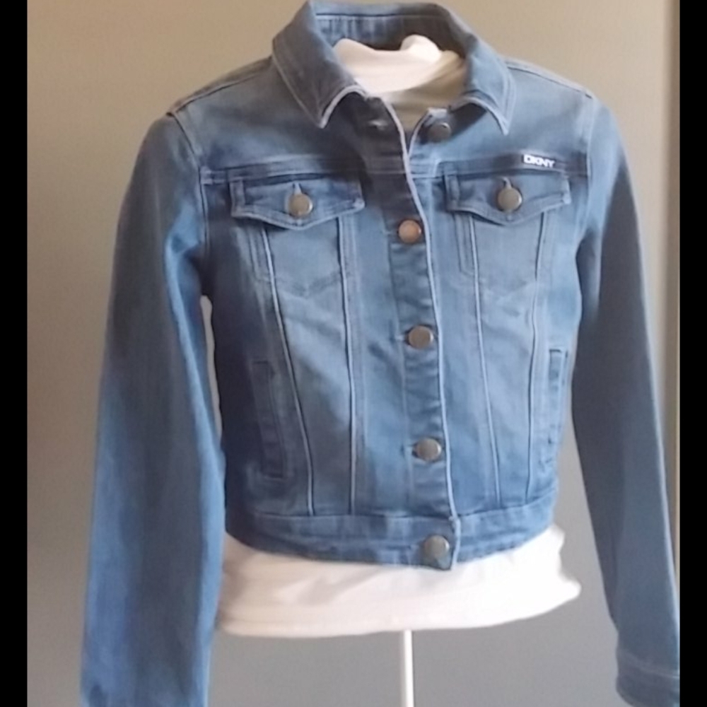 Donna Karan Blue Girls Jean Jacket